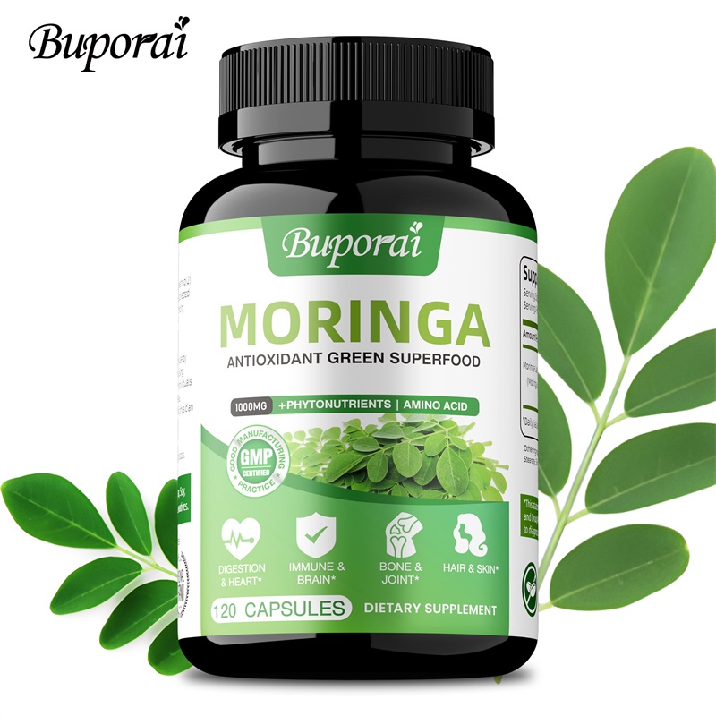 Moringa Leaf Powder - كبسولات المورينجا - مضادات أكسدة، تعزز