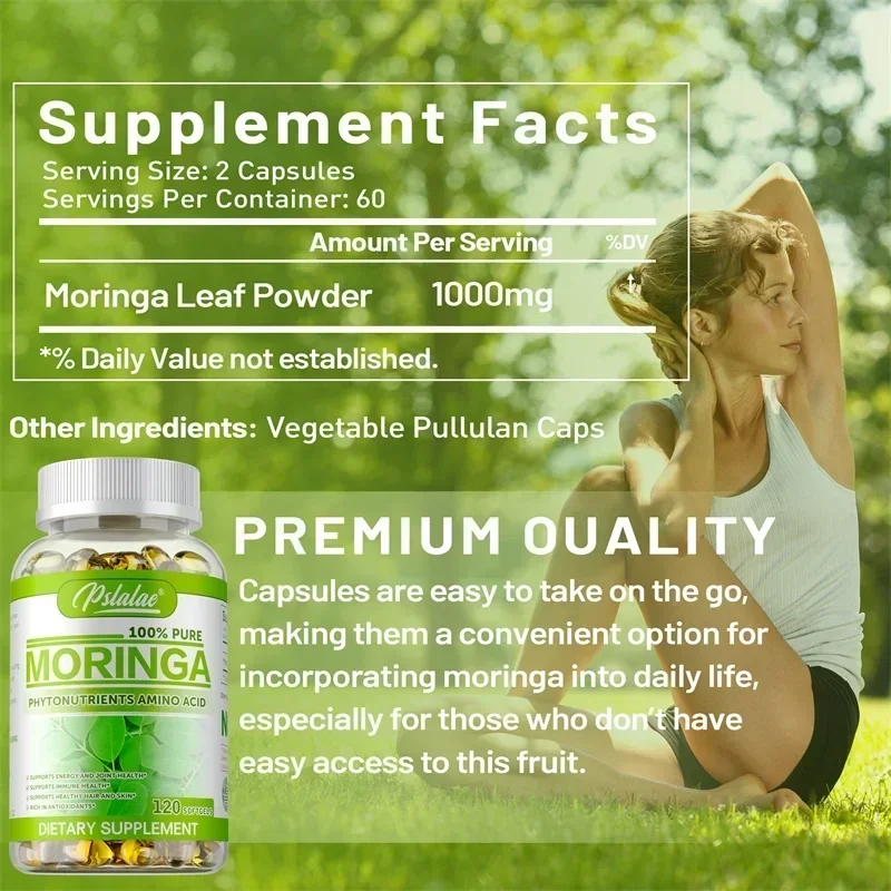 كبسولات المورينجا - مضادة للأك - مراجعة Moringa Leaf Powder وسعره
