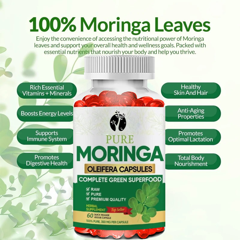 كبسولات مورينجا - 60 كبسولة 3X - مراجعة Moringa Leaf Powder وسعره