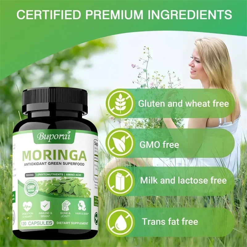 كبسولات المورينجا - مضادات أكس - مراجعة Moringa Leaf Powder وسعره