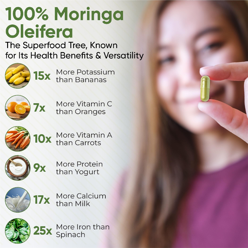 كبسولات المورينجا الطبيعية - م - مراجعة Moringa Leaf Powder وسعره
