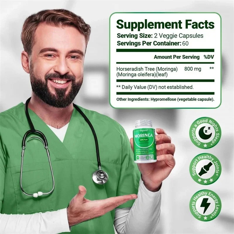 كبسولات مسحوق أوراق المورينجا  - مراجعة Moringa Leaf Powder وسعره